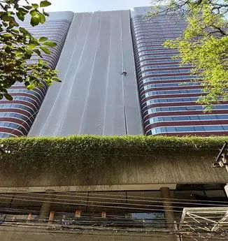 Fachada do projeto Renaissance São Paulo Hotel, limpeza de fachada